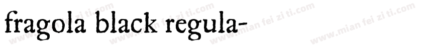 fragola black regula字体转换